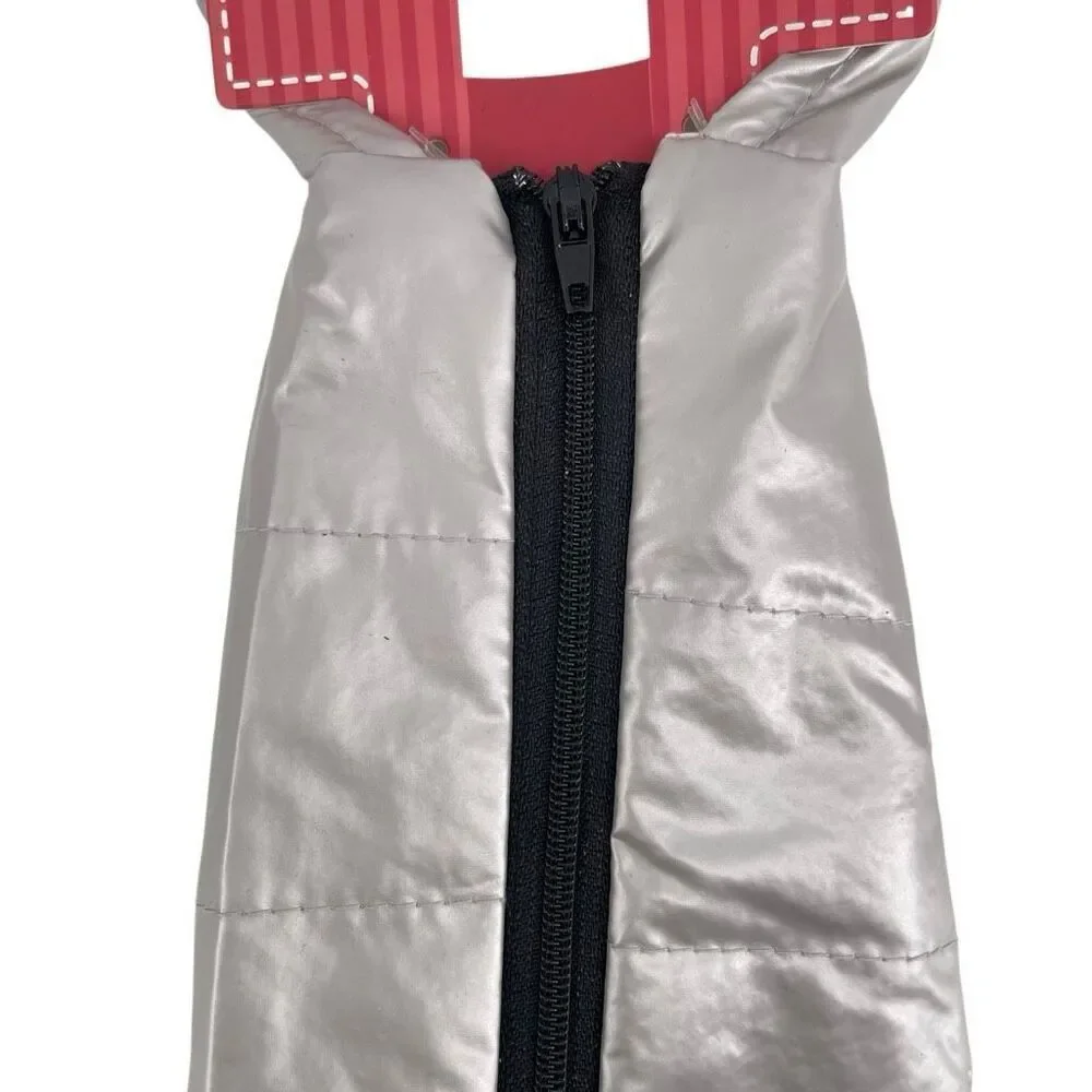 Wine Bottle Hoodie Jacket Insulated Zipper Gift Cover Silver New